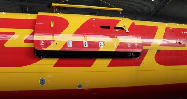 Frachttür nach dem Zwischenfall: Sie war nicht richtig geschlossen. 