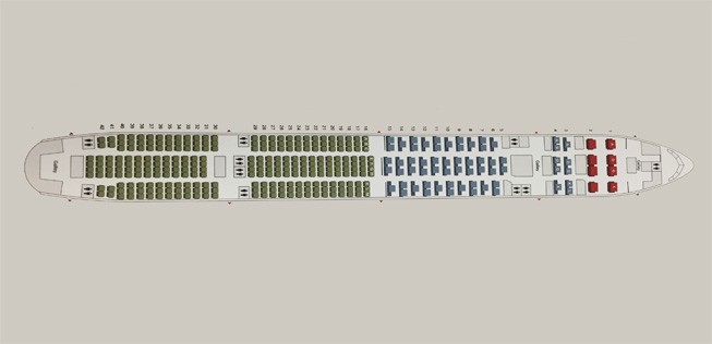 In der Economy bietet die Swiss 270 Plätze, in der Business 62 und in der First 8. Eine Premium Economy wie bei Mutter Lufthansa gibt es nicht.