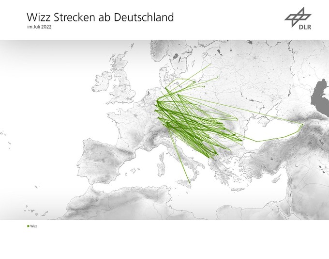 Wizz Air: 109 Strecken.