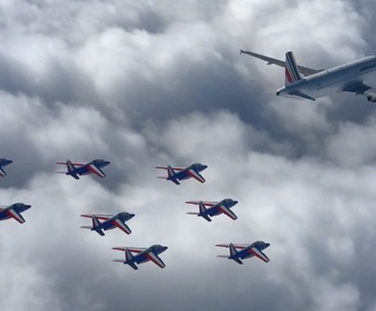 Begleiteter Air-France-Jet: Besonderer Anlass