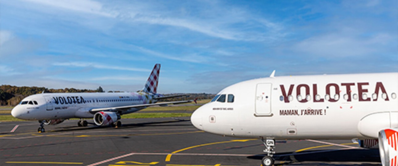 Zwei Flugzeuge von Volotea: Die Airline ist bereit in Lücken zu springen, die Air Europa hinterlässt.