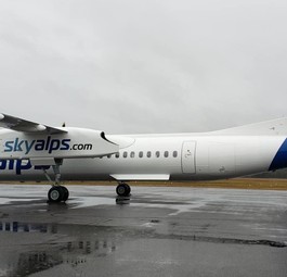 Die erste Dash 8 von Sky Alps: Die ehemalige Flybe-Maschine trägt die Seriennummer MSN4237.