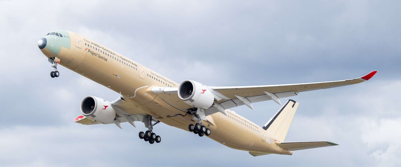 Der Airbus A350-1000 ULR beim Erstflug: Gemacht für Qantas' Project Sunrise.