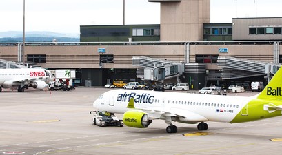 Airbus A220 von Air Baltic in Zürich: Wird ein gewohntes Bild bleiben.
