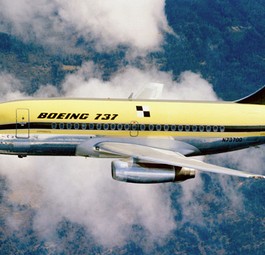 Das erste Model 737-100 wurde im Volksmund wegen der etwas unvorteilhaften Form mitunter auch «schwangere Bergente» genannt. Heute gilt das Design bereits als klassisch.