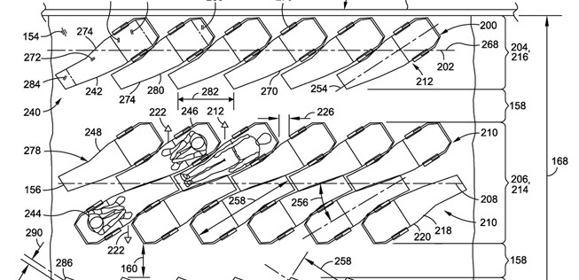 So stellt sich Boeing die Kabine vor: Einige Passagiere müssten dann rückwärts fliegen.