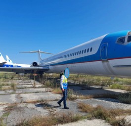 Die MD-82, ehemals von Tend Air.