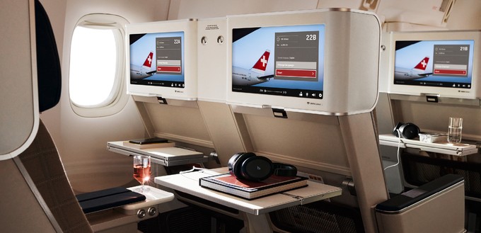 Die neue Premium Economy Class von Swiss in einer Boeing 777: Insgesamt gibt es ...