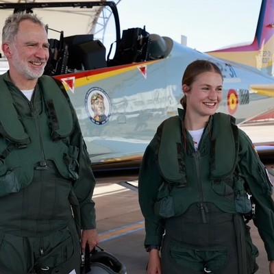 König Felipe VI. und Prinzessin Leonor: Flogen gemeinsam.