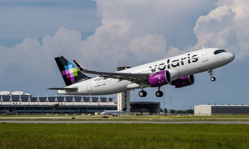 Airbus A320 Neo von Volaris am Flughafen Dallas: Die Mexikaner sehen eine Trump-Delle bei Flügen zwischen beiden Ländern.