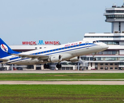 Flughafen von Minsk: Die Heimatbasis der Staatsfluggesllschaft Belavia.