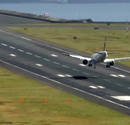 Airbus A321 Neo legt in Madeira bizarre Landung hin