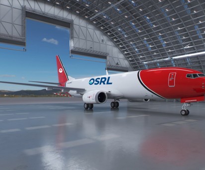 Boeing 737-800 in den Farben von OSRL: Ab 2028 will das Unternehmen die beiden 727 durch Boeing 737-800 ersetzt haben.