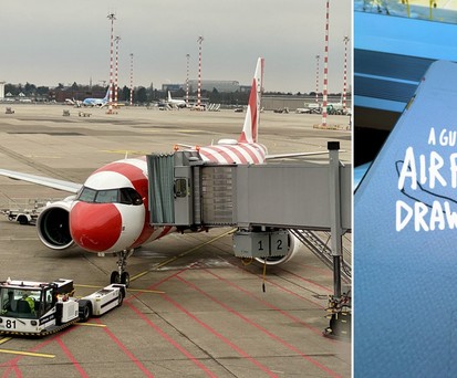 Condor-Jet am Gate: Fluggastbrücken lassen sich gut zeichnen.