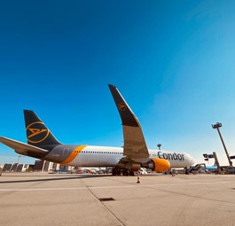 Boeing 767 von Condor: Viele der Jets füllen sich dank Lufthansa-Zubringern.