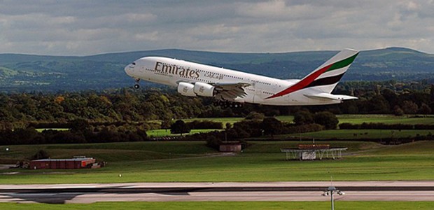 Airbus A380 von Emirates in Manchester: Bald Flüge in die USA?