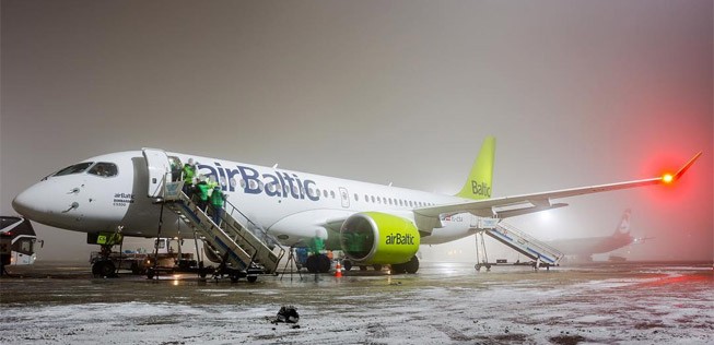 C-Series CS300 vonAir Baltic. Bombardier braucht noch viele weitere Besteller.