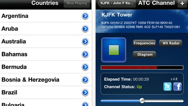 Holen Sie sich den ultimativen Airport-Soundtrack auf das iPhone. Mit Live ATC lässt sich Flugfunk aus aller Welt live abhören. Kostenpflichtig.