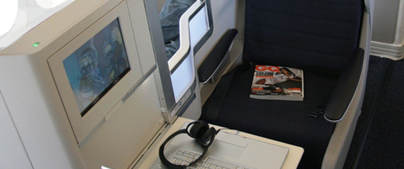 Ladestationen für Laptops gehören in den meisten Business-Class-Kabinen zur Grundausstattung.