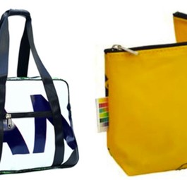 Tasche und Kulturbeutel von Air France.