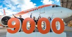 Der 9000. Airbus A320: Easyjet bekam den Flieger mit der runden Zahl.