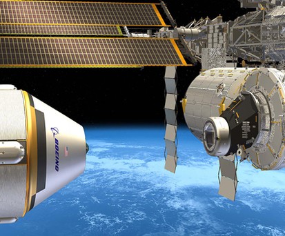 So sieht die Boeing-Raumkapsel CST100 aus. 2016 soll sie erstmals ins All.