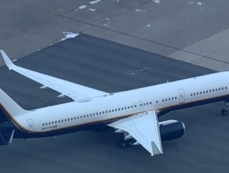 Die Boeing 757 des Justizministeriums der USA nach der Landung in New York: Diktator an Bord.