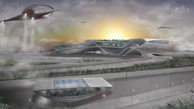 Der LDN Delta Airport wird auf vorfabrizierten Inseln im Themesedelta gebaut. Gestartet wird nur senkrecht. Erster Rang von Oliver Andrew.
