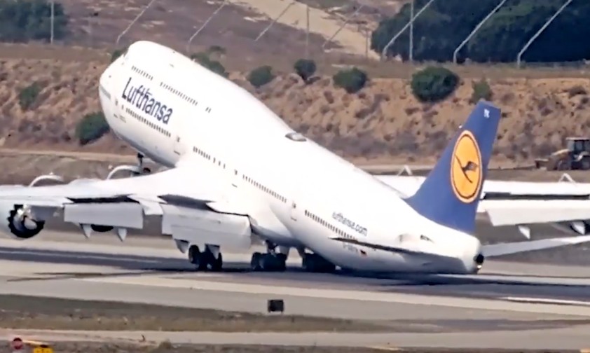 Boeing 747-8 von Lufthansa: Am 10.Oktober wäre es fast zu einem Tailstrike in Los Angeles gekommen. 