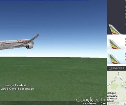 Dreamliner im Flug: Live-Simulation