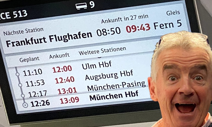 Verspätete Züge am Flughafen Frankfurt: Für Ryanair-Chef Michael O'Leary kein Problem.