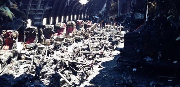Ausgebrannte Asiana-Kabine: Jede Sekunde zählte bei der Evakuierung.