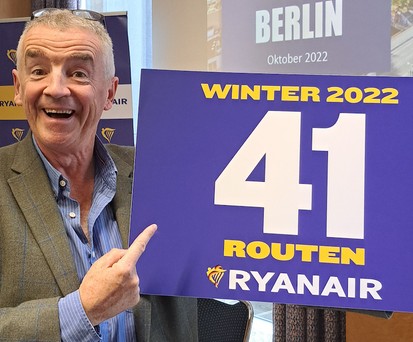 Michael O'Leary: Das Grinsen passt nicht ganz zu seinen Aussagen.