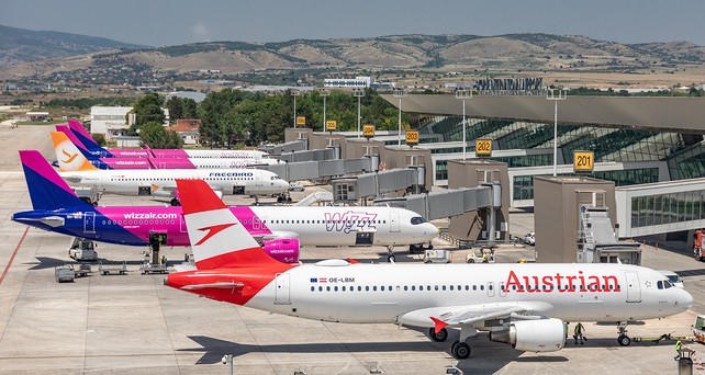 Flughafen Skopje: Deutlich gewachsen.