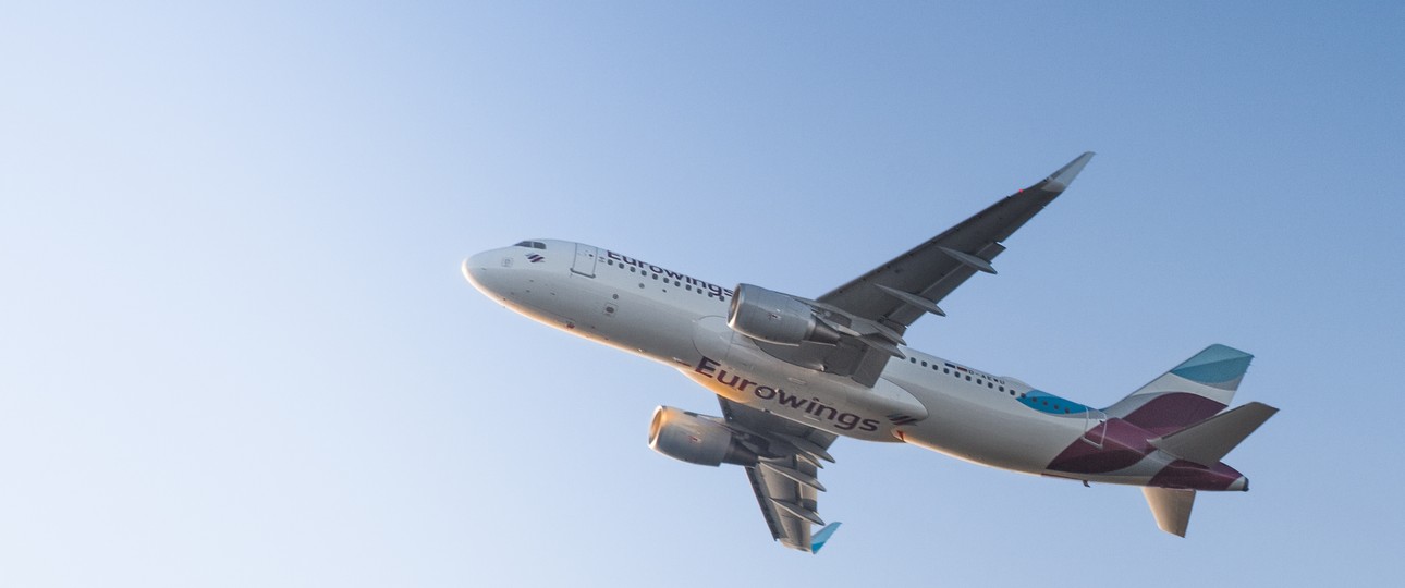 Airbus A320 von Eurowings: heikle Situation in Düsseldorf.