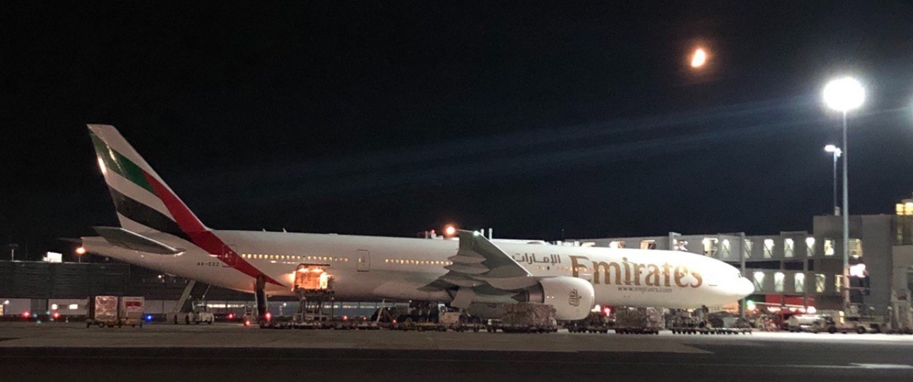 Boeing 777 von Emirates in Frankfurt: Schwankende Nachfrage.