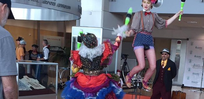 Artisten in San Diego: Sie sollen den Reisenden helfen, zu entspannen.