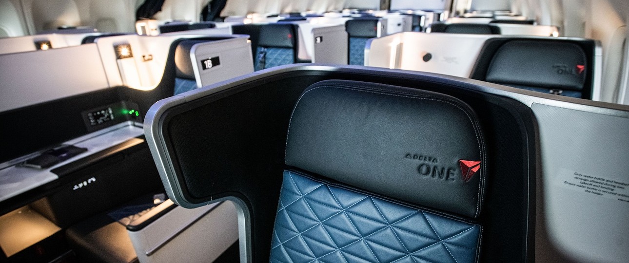 Mehr Privatsphäre in der Business Class Delta One.