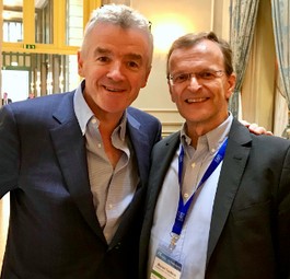 Michael O'Leary und Redakteur Michael Csoklich nach dem Interview.