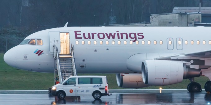 Airbus A320 von Eurowings am Sonntag (18. Februar) ...