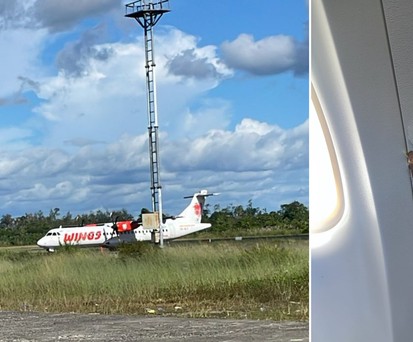 Wings Air: Die Fotos sollen die getroffene ATR 72 und den Einschuss zeigen.
