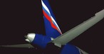 Heckflosse eines Superjet von Aeroflot: Turbine versagte.