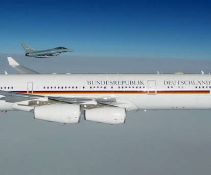 Der Airbus A340 «Konrad Adenauer» der Flugbereitschaft: Panne hatte Folgen.