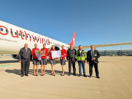 Southwind Airlines am BER: Die Airline ist mit Sonderflügen zur ITB nach Berlin gekommen.