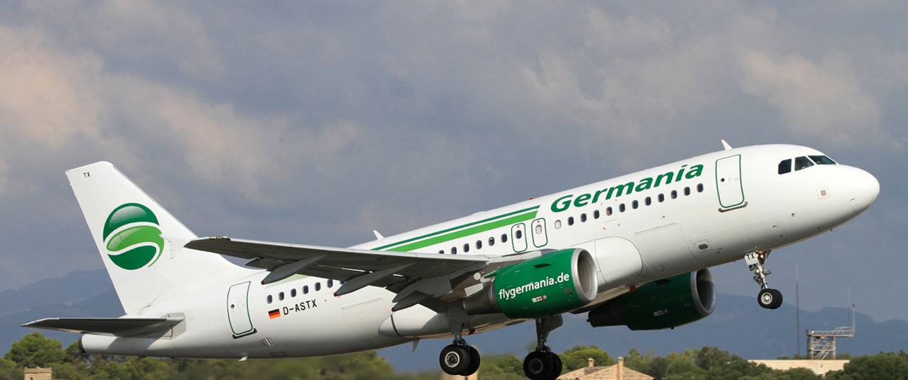 Germania Airbus A319: Vor zwei Jahren musste die Airline ihren Betrieb einstellen.