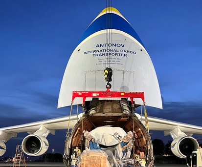 Antonov An-124: Der Frachter kann ganze Triebwerke transportieren.