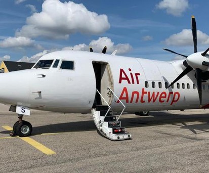 Das erste und letzte Flugzeug von Air Antwerp: Die Fokker 50 trug das Kennzeichen OO-VLS.