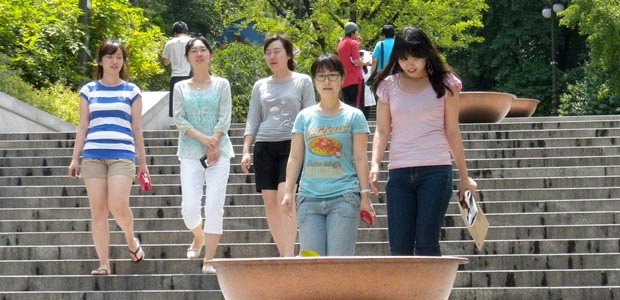 Studentinnen an einer Uni in Seoul: Sie haben es geschafft.