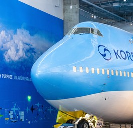 Der Rumpf einer Boeing 747-400 von Korean Air: Das Flugzeug wird Herzstück einer neuen Ausstellung in Los Angeles.