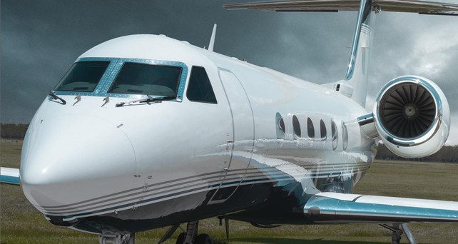 Gulfstream G400 von Baires Fly: Das Flugzeug mit der Kennung LV-JQW brachte Flavio Bolsonaro in die USA.